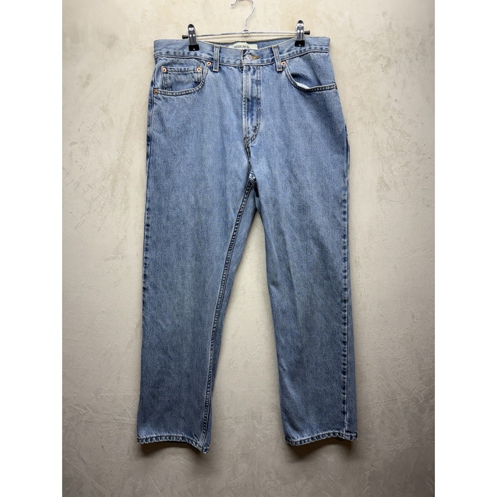 VTG Y2K Levi's 505 Regular Fit Jeans Men's 34x30 Blue Medium Wash Denim 2004